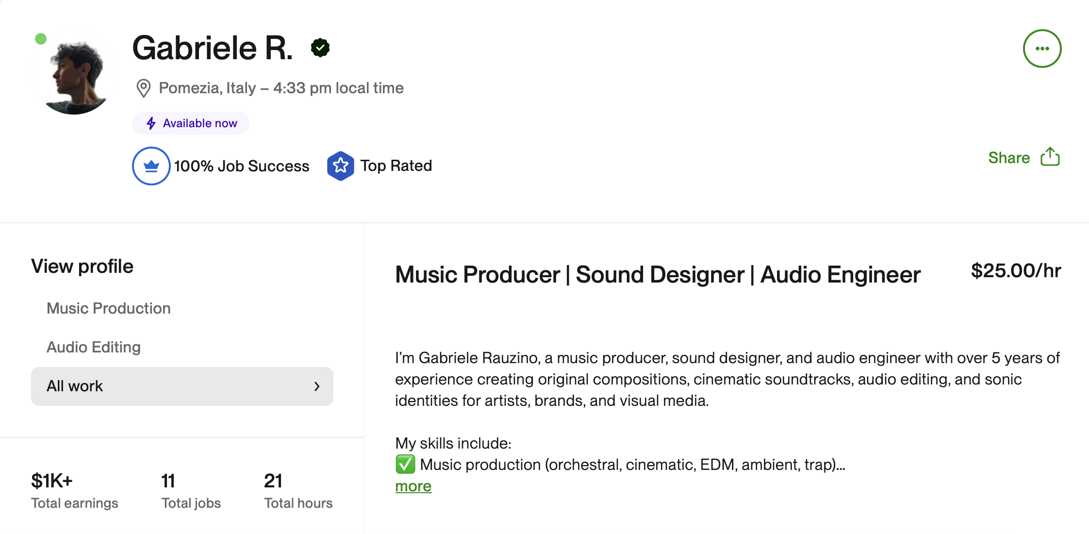 My Upwork Profile